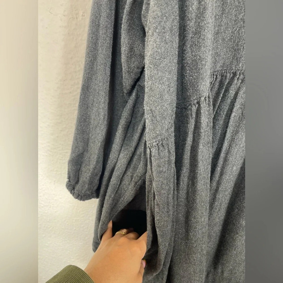 Lane Bryant Gray Embroidered Floral Ruffle Babydoll Blouse Top Women’s 26/28 - Picture 7 of 14